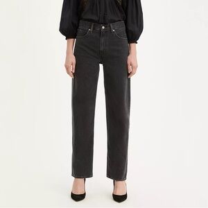 Levi's Dad Womens Jeans Cotton Black Denim 90s Slouchy Relaxed Straight Leg